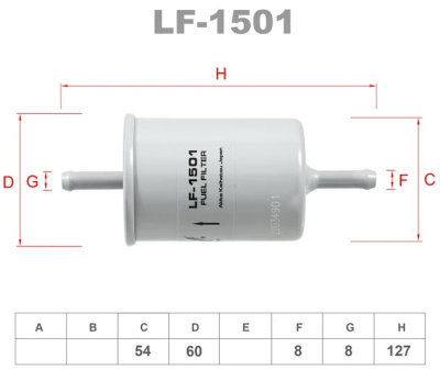 как выглядит фильтр топливный lynxauto lf-1501 на фото